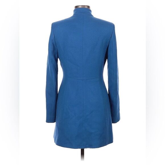 Reiss Wool Blend Pea Coat Royal Blue Size Small - Picture 2 of 7